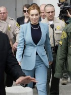 Lindsay Lohan sexy suit