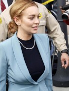 Lindsay Lohan sexy suit