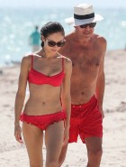 Olga Kurylenko red bikini